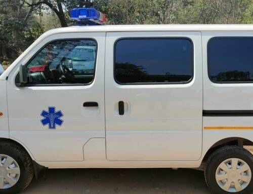 In an ambulance while attending a corporate event